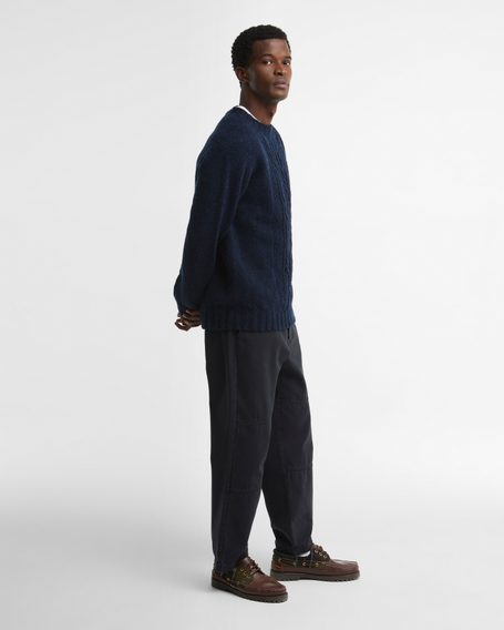 Barbour Scottish Made Natural Yarn Cable Knit Jumper