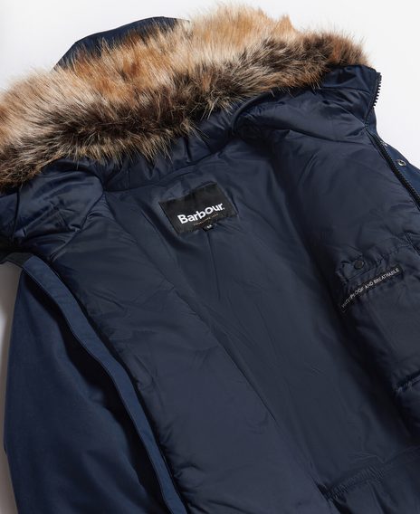 Barbour Ripley Waterproof Parka Jacket — Classic Navy