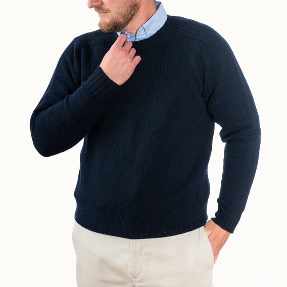 Jamieson's Saddle Shoulder Jumper — Navy