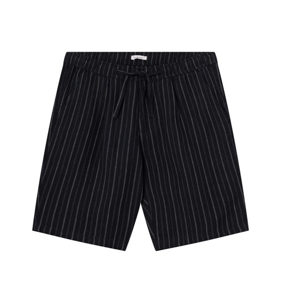 Leinenshorts Knowledge Cotton Apparel — Stripe Navy