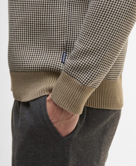 Barbour Wells Crew Neck Jumper — Washed Stone