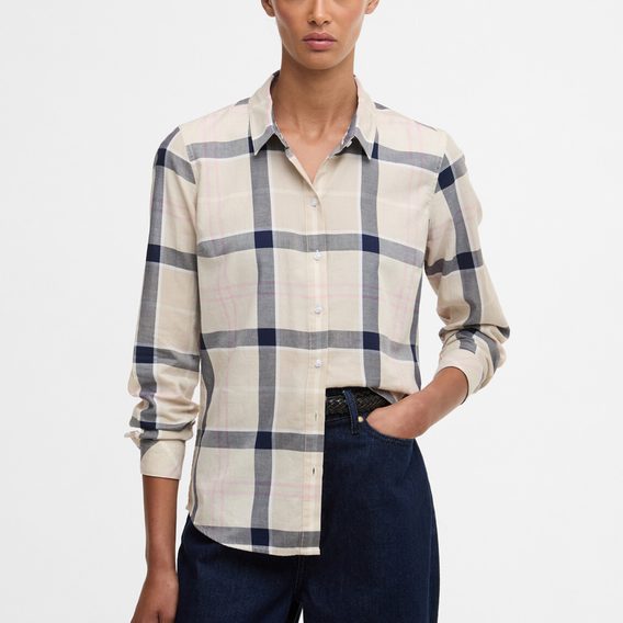 Barbour Bredon Regular Long-Sleeved Shirt — Cherry Blossom Tartan
