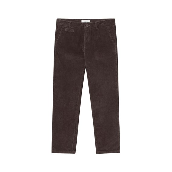 KnowledgeCotton Apparel Corduroy Chino Pants — Chocolate Plum