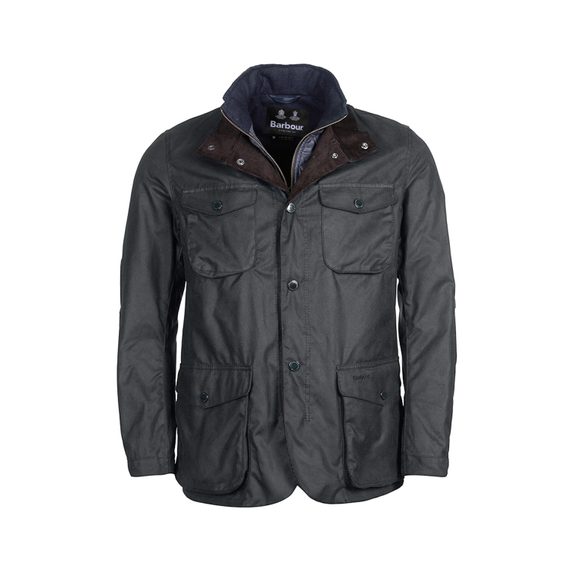 Barbour Ogston Waxed Cotton Jacket — Navy
