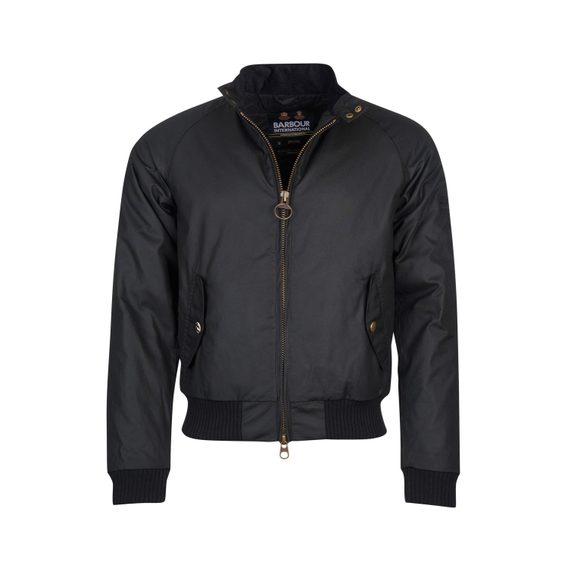 Gentleman Store Wachsjacke Barbour International Steve McQueen Merchant Wax Jacket Black Barbour International Wachsjacken Jacken und Mantel Kleidung