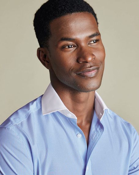 Charles Tyrwhitt Bengal Stripe Winchester Shirt — Sky Blue