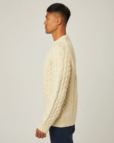 Peregrine Hudson Aran Jumper — Ecru