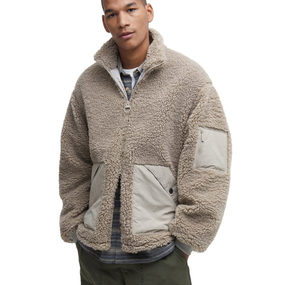 Barbour Weardale Fleece Jacket — Concrete