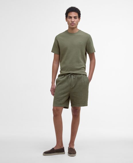 Barbour Platford Tailored Waffle T-Shirt — Light Moss