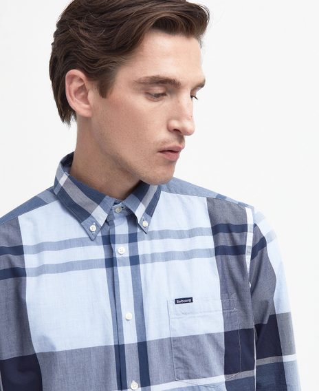 Barbour Harris Tailored Shirt — Deep Blue Tartan