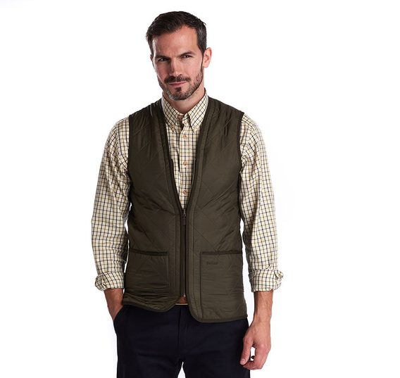 Steppweste Barbour Polarquilt - olivgrün