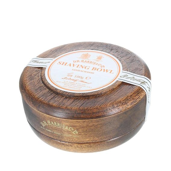 Rasierseife in dunkler Holzschale D.R. Harris Sandalwood (100 g)