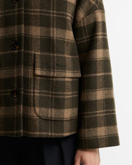 Barbour Myla Checked Wool Coat