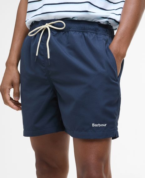 Barbour Staple Logo 7" Badeshorts — Navy