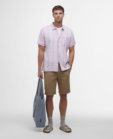 Barbour Washed Twill Chino Shorts — Stone