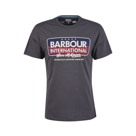 T-Shirt aus Baumwolle Barbour International Tanner Tee - Night Grey