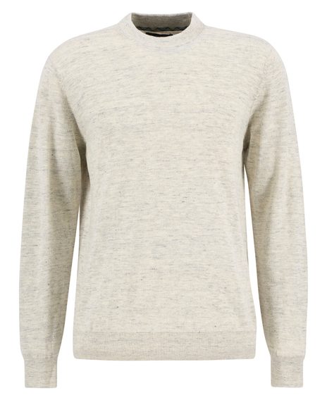 Barbour Flaxby Linen Blend Crew Neck — Neutral