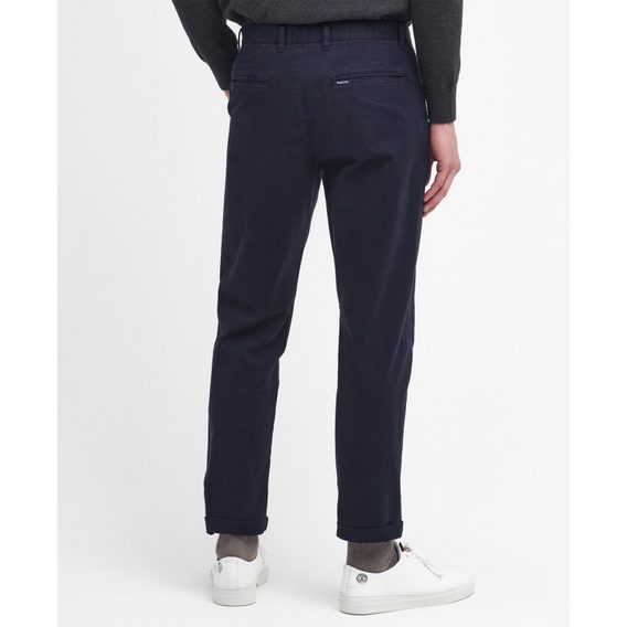 Barbour Washed Stretch Tailored Trousers — Dark Navy