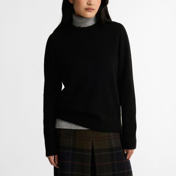 Barbour Penwood Cashmere Knitted Jumper — Black