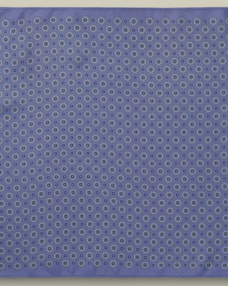 Charles Tyrwhitt Medallion Silk Pocket Square — Heather Blue