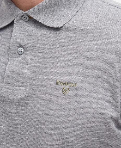 Barbour Lightweight Sports Polo Shirt — Grey Marl