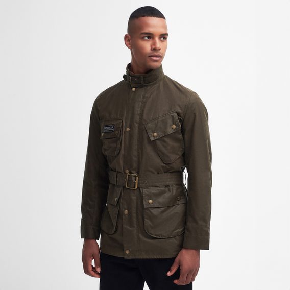 Barbout International Tourer Slim Wax Jacket — Sage