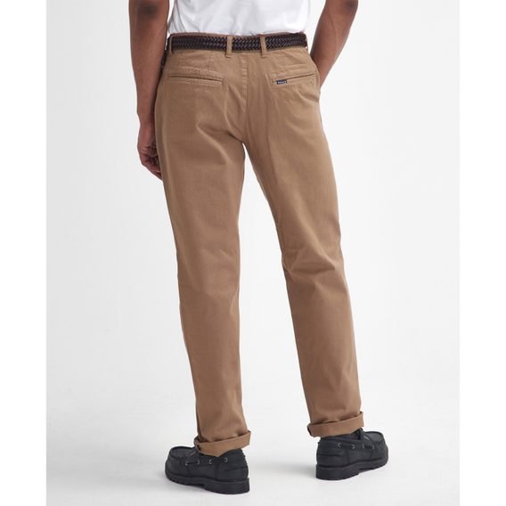 Barbour Washed Stretch Tailored Trousers — Stone