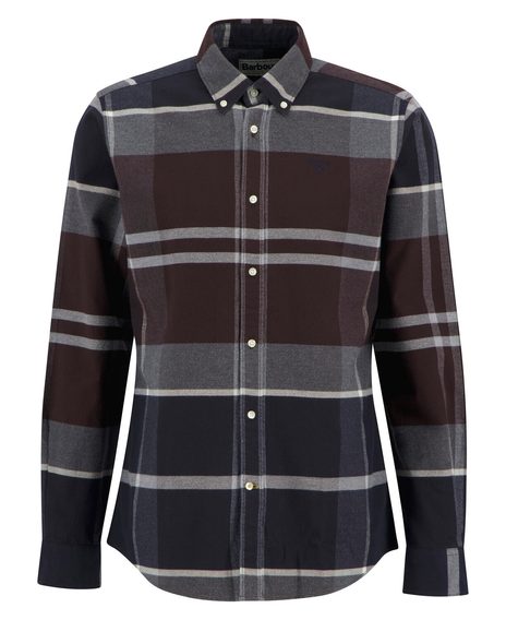 Barbour Iceloch Tailored Shirt — Midnight Oak Tartan