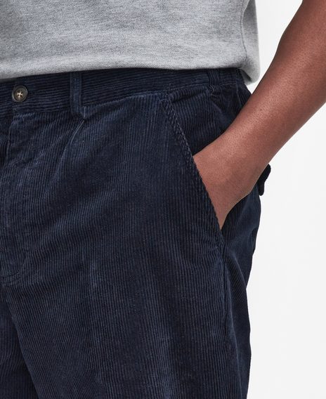 Barbour Stretch Cord Relaxed Trousers — Dark Navy