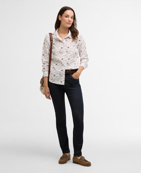 Barbour Brambles Tailored Long-Sleeved Shirt — Bird Print