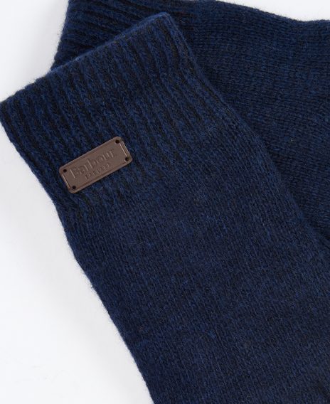 Barbour Carlton Beanie & Gloves Gift Set — Navy