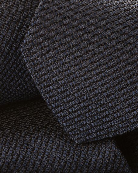 Charles Tyrwhitt Silk Grenadine Italian Tie — Navy