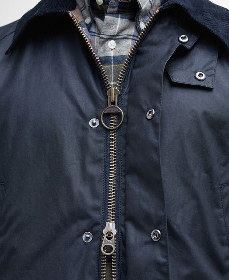 Barbour Ashby Wax Jacket — Navy