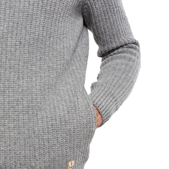 Armor Lux Heritage Ribbed Cardigan — Slate Grey