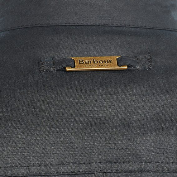 Barbour Ogston Waxed Cotton Jacket — Navy