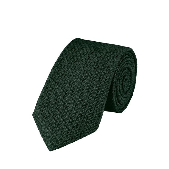 Charles Tyrwhitt Silk Grenadine Italian Tie — Dark Green