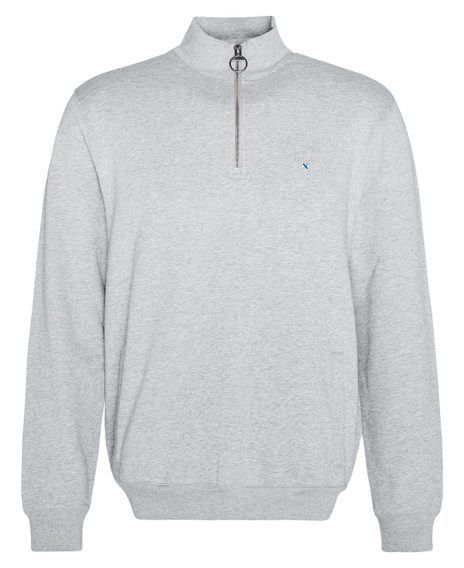 Barbour Beckhill Half Zip Sweatshirt — Grey Marl