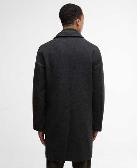 Barbour Kirkbridge Wool Coat — Dark Grey Marl