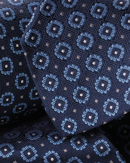 Charles Tyrwhitt Silk Patterned Tie — Royal Blue