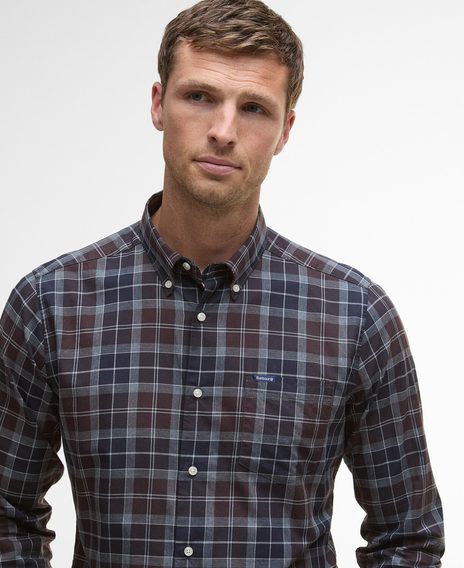 Barbour Wetheram Tailored Long-Sleeved Shirt — Midnight Oak Tartan