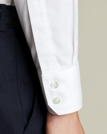 Charles Tyrwhitt Extreme Spread Collar Twill Shirt — White