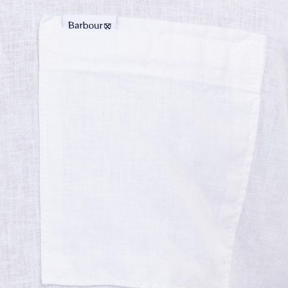 Sommerhemd Barbour Nelson aus Leinen und Baumwolle - White