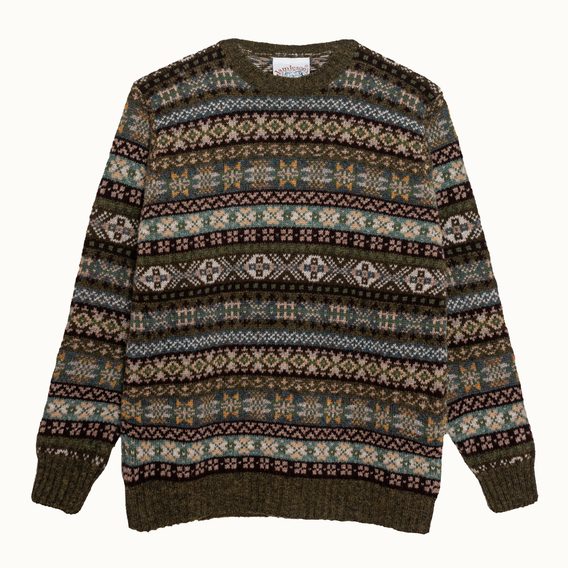 Jamieson's Fair Isle Jumper — Olive