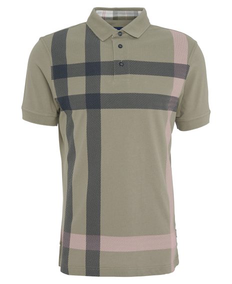 Barbour Blaine Oversized Tartan Polo Shirt — Dusty Green