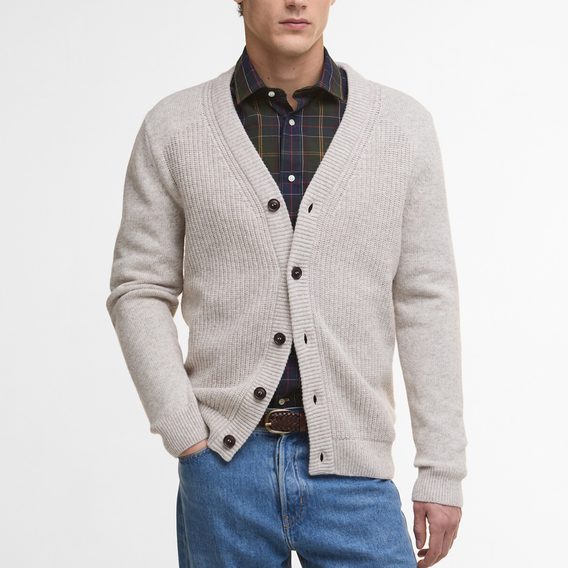 Barbour Mainland Cardigan — Mist