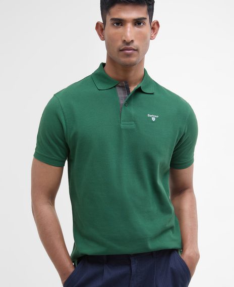 Barbour Tartan Pique Polo Shirt — Racing Green