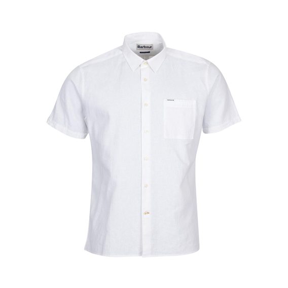 Sommerhemd Barbour Nelson aus Leinen und Baumwolle - White