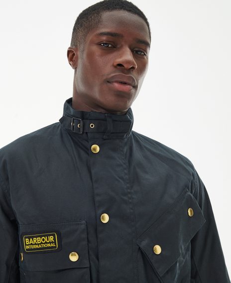 Barbour International Original Waxed Jacket — Navy