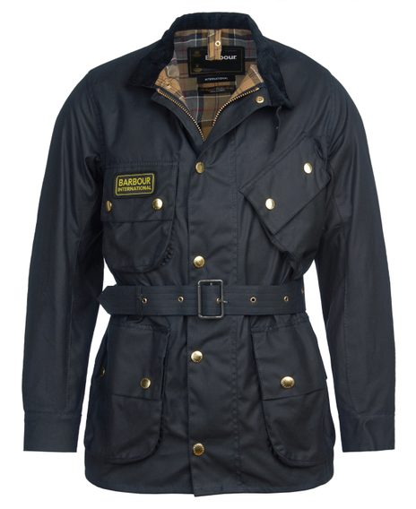 Barbour International Original Waxed Jacket — Navy