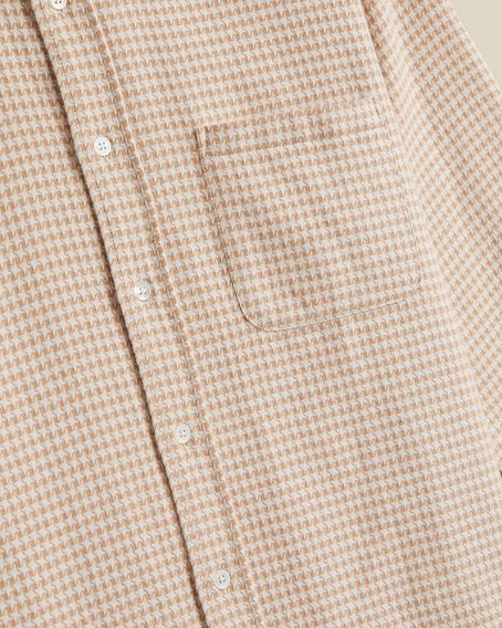 Portuguese Flannel Abstract Pied Poule — Cream